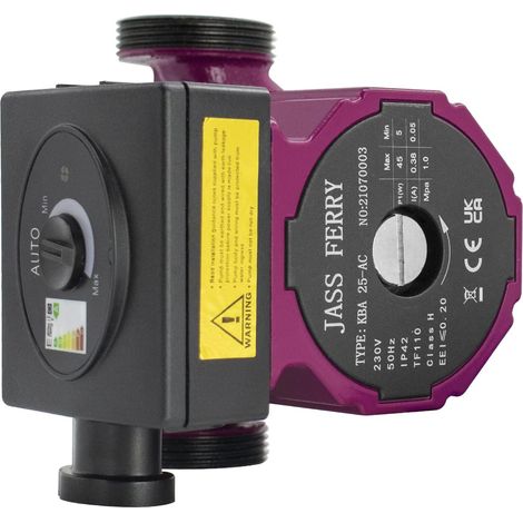 JASSFERRY Central Heating Pump A-Rated Hot Water Heat Circulation System 25-6/130 (1/5)