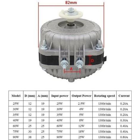 Moteur ventilateur chambre froide refrigerateur congelateur 25w - 90w moteur congelateur 220v condenseur frigo