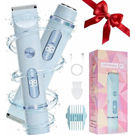 Rasoir Electrique Femme, Rasoir Electrique Feminin IPX6 Étanche Rasoir zone Intime Sec/Humide pour Bikini, Aisselles, Bras, Visage et nez (1/5)