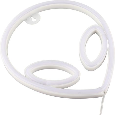 Enseigne lumineuse néon extraterrestre à LED en PVC étanche, alimentée par USB, rose et blanche, idéale pour décorer une chambre ou une fête. (1/5)