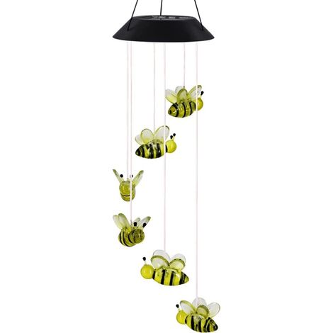 Mobile Solaire À Clochettes - Guirlande Lumineuse LED Pour Jardin Et Extérieur - 1 Pièce