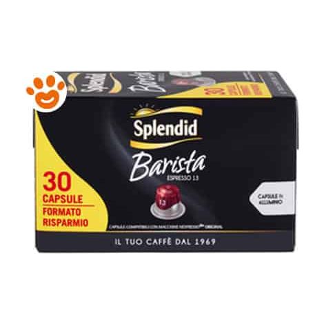 Splendid Caffè Capsule Nespresso in Alluminio - Espresso Barista - Confezione 30 Capsule -