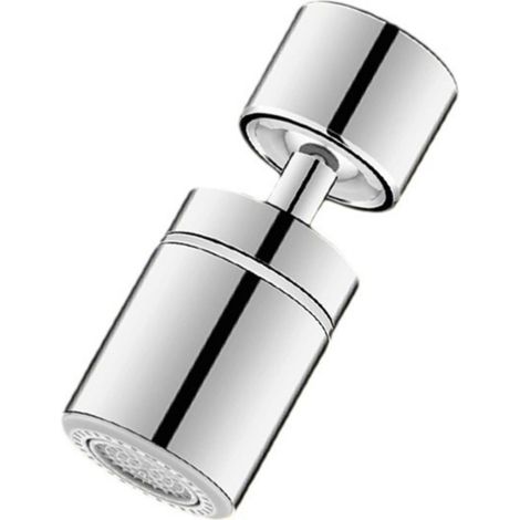 1 Aérateur de robinet, filetage femelle 22mm, rotation 360 degrés, 2 modes d'écoulement, laiton poli, pour cuisine et salle de bain (1/5)