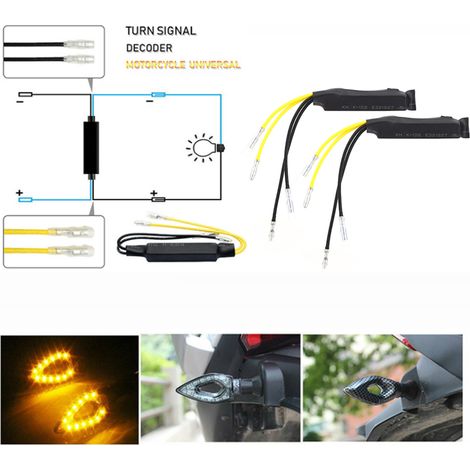 2-teiliger 21-W-DC12V-LED-Widerstand, Fehlerbeseitiger für Motorradblinker, kompatibel mit Blinklichtern