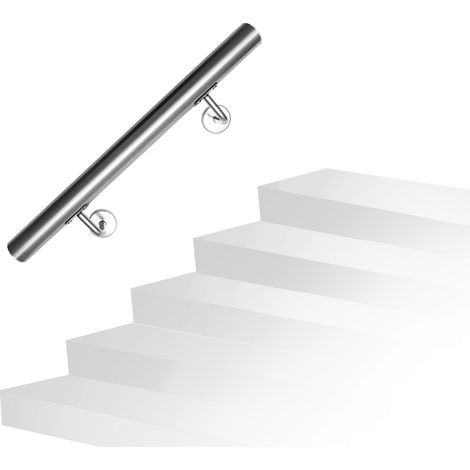 Randaco Rampe Escalier Rampe d’escalier 2 Supports Muraux , Main courante acier 304 inoxydable, intérieur&extérieur, 50cm