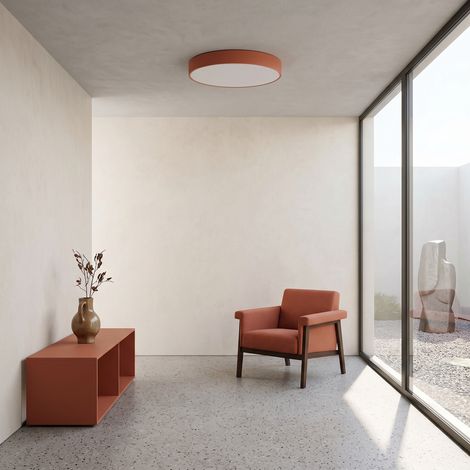 Plafón de Techo de Metal Terracota d38 LED  Serie ALMUDENA (1/5)