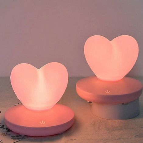 Veilleuse LED 3D pour enfant, lampe de chevet créative en forme de cœur, lampe romantique à fraises, décoration pour la maison, cadeau lanterne en forme de cœur (1/4)