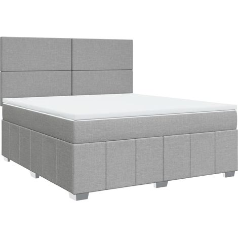 Maison Exclusive - Giroletto a Molle con Materasso Grigio Chiaro180x200 cm Tessuto (1/5)
