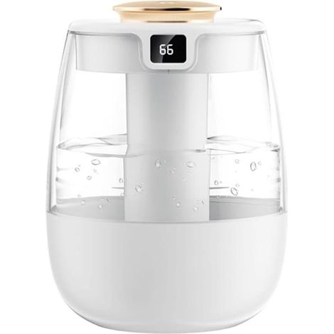 Humidificateur de chambre, 1,3 L, humidificateur à brume froide, avec veilleuse, pour la maison et les plantes, humidificateur pour chambre de bébé, fonctionnement silencieux, automatique, (blanc) (1/5)