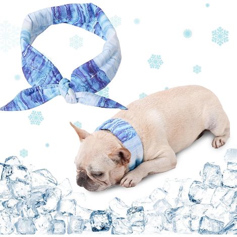 Collier Rafraichissant Chien, Bandana Elégant Rafraichissant Chien Continu Collier Rafraichissant Réglable pour Chien Convient pour Les Chiens de Refroidissement en Eté, L (1/5)