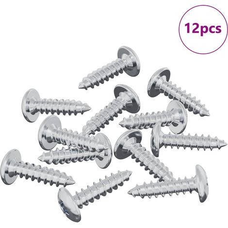 Screw 12 pcs Silver M4 x 16 mm Steel vidaXL