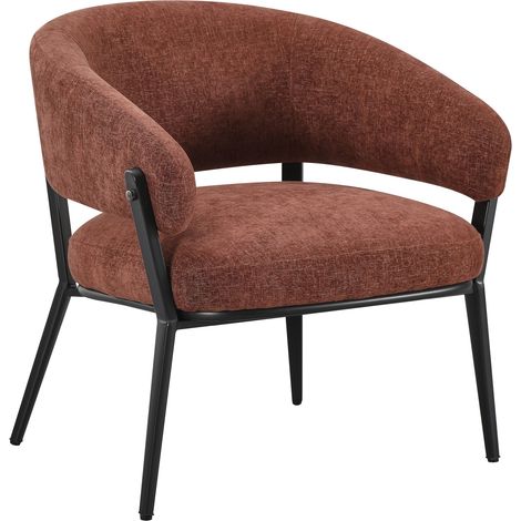 Selsey Symbled – Loungesessel mit Chenille, Kupferbraun