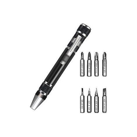 8-in-1 Multifunctional Mini Screwdriver Pen for Camera, TV and Phone (Black) (1/3)