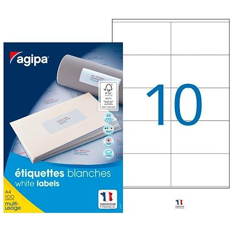 Etiquettes blanches multi-usages (1/2)