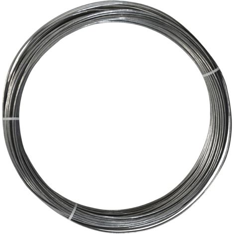 Nortene – Fil de fer galvanisé 2 mm x 25 m – Très résistant pour clôtures grillagées – Idéal pour travaux intensifs en extérieur