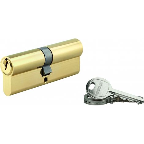 Cilindro europeo SA UNIKEY 40 x 45 mm in ottone, chiave uguale, 3 chiavi, vite 60 mm - THIRARD