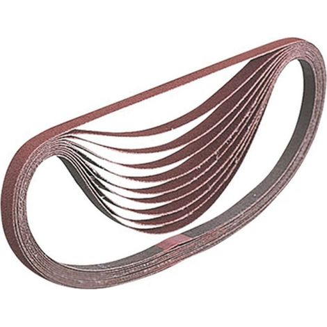 Schleifbänder 9x533 mm rot für Holz und Metall Korn 100 (10 Stk.) - MAKITA A-34475