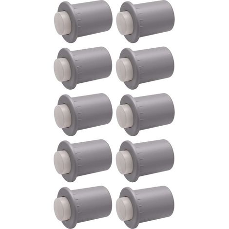 Cyclingcolors – Lot de 10 amortisseurs de butée universels 8mm – Insert en silicone gris clair – Absorption chocs pour meubles et placards
