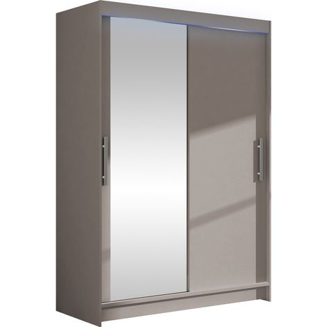 Armoire Closico Pacron VI, Cachemire, 200x120x58cm, Portes d'armoire: Coulissantes, Nombre d'étagères: 5, LED: Disponible