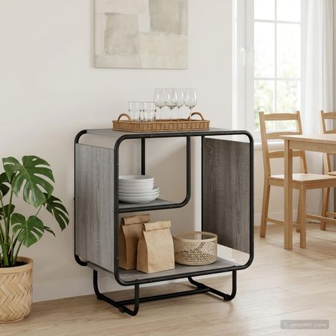 Aparador Sonoma gris 60 x 37.5 x 64.5 cm Madera de ingeniería (1/4)