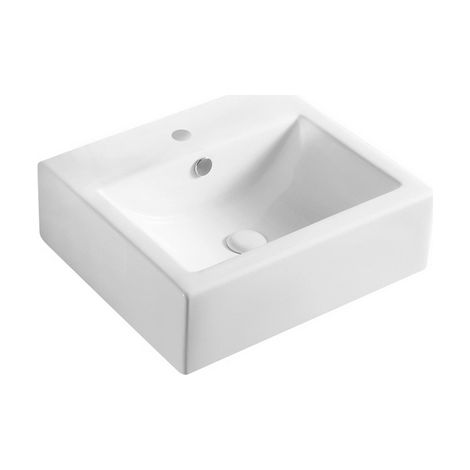 Lavabo sobre encimera blanco de 45cm.