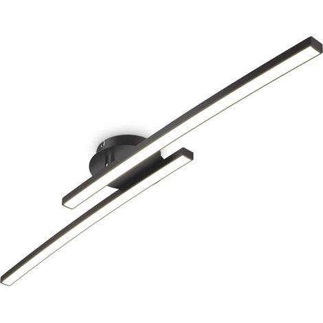 12W ceiling light, 2 swivel LEDs, 3000K warm white, black, 1100 lumens (1/5)