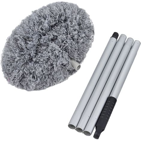 Duster Plafond - Manche Télescopique 140 cm - Tête En Microfibre - Pour Ventilateurs, Plafonds Hauts, Meubles, Intérieur - 1 Pièce (1/5)