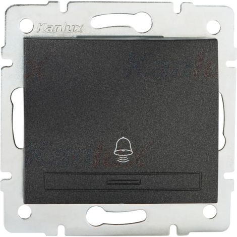 Interruttore a pulsante campanello Kanlux DOMO grafite 10AX (1/2)