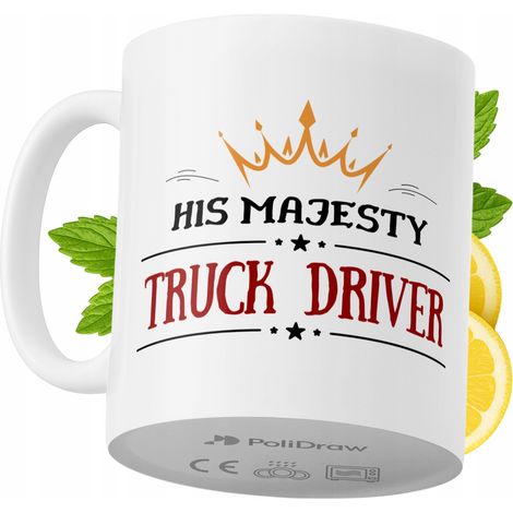 Lustiger Kaffee- oder Teebecher für LKW-Fahrer mit witzigem Textdesign – ideal für Geburtstage, Namenstage, Feiertage und besondere Anlässe. Hochwertiger Becher für Zuhause, Büro und Arbeit. Farbe: We