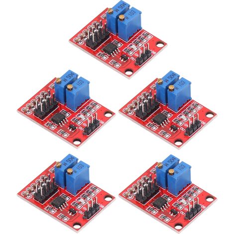 Lot de 5 modules NE555 version améliorée LM358, fréquence et rapport cyclique réglables, générateur d'impulsions (1/5)