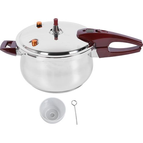 Autocuiseur en acier inoxydable, marmite à ragoût, grande capacité, Compatible avec l'induction de gaz, joint torique 7L, diamètre 24cm/9,4 pouces (1/5)