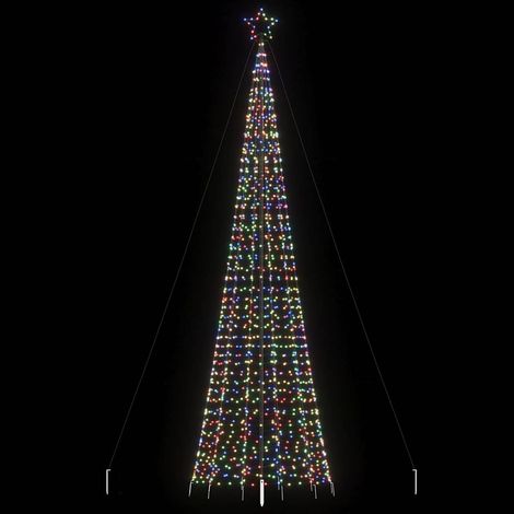 vidaXL LED Weihnachtsbaum mit Erdspießen 1534 LEDs Mehrfarbig 500 cm (1/5)