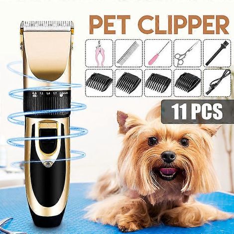 Tondeuse à cheveux pour chats et chiens, rechargeable, kit de toilettage professionnel, ciseaux électriques (1/2)
