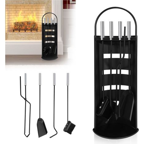 Jopassy Set di 5 pezzi per fornelli in acciaio inox con rivestimento e protezione - Nero (1/5)