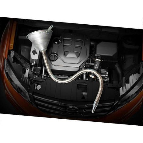 Entonnoir métallique flexible de 63 cm (24,8 pouces) pour le ravitaillement d'urgence des voitures et des motos (1/4)
