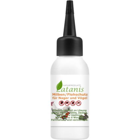 Latanis NV17 Forte - Milbenschutz Flohschutz für Kleinsäuger und Vögel, Extra starke Spot on Tropfen - 50 ml