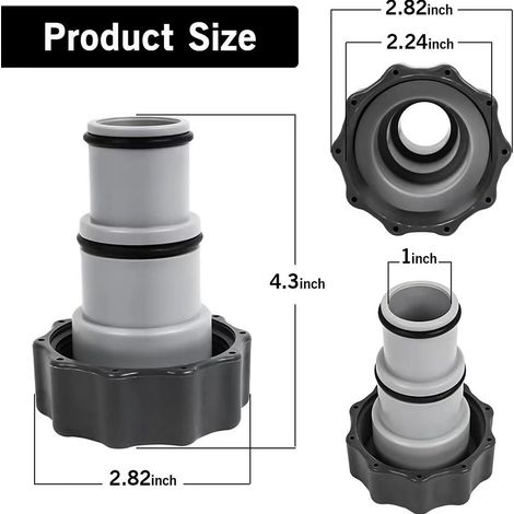 Adaptateur de Tuyau Type A Intex – 1,25" vers 1,5" – pour Pompe de Filtration (1/4)