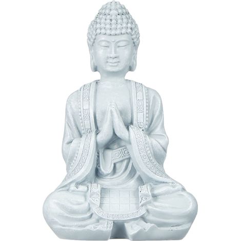 Zen'Light - Statuetta di Buddha meditazione 2, grigio pietra, SBM2