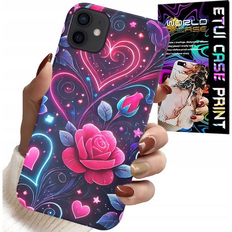 Hülle für iPhone 12 mini – Herz-, Rosen- und Teenager-Design + Glas (1/5)