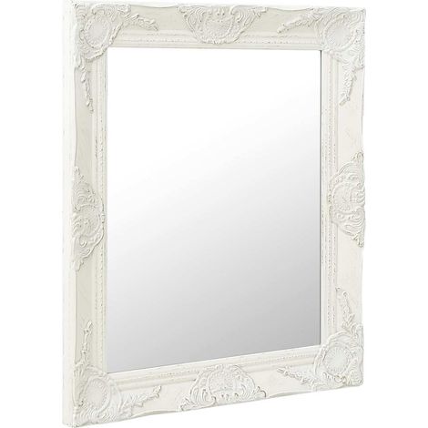 Maison Exclusive - Wandspiegel im Barock-Stil 50x60 cm Weiß (1/5)