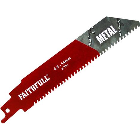 Faithfull Metal Carbide Sabre Saw Blade 152mm x 8 TPI