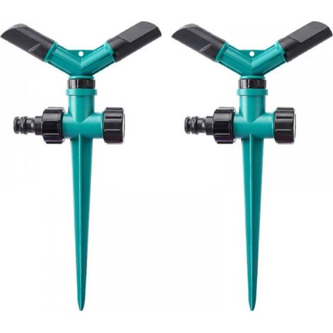 2 Arroseur rotatif, 4 angles buse, connexion standard, pelouse jardin potager (1/5)