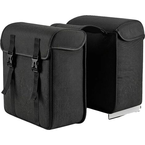Bolsa lateral para bicicleta, capacidad de 40 litros, PVC 600D resistente, color negro. (1/2)