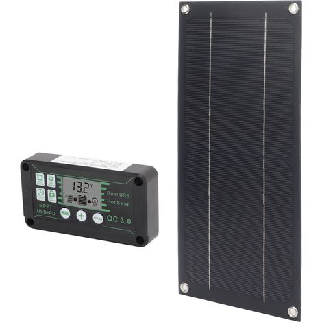 Zubehör für Wohnmobile: 18V 600W Solarpanel-Set mit 100A-Regler und dualer USB-Ladefunktion (ohne Batteriespeicherfunktion). (1/5)