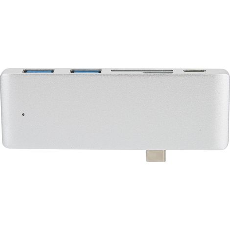 Hub USB-C 5 en 1 professionnel et portable avec adaptateur SD/MicroSD et port USB 3.0, compatible avec MacBook Pro/Air. (1/5)