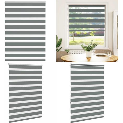 vidaXL Zebrarollo Dunkelgrau 105x150cm Stoffbreite 100,9 cm Polyester (1/5)