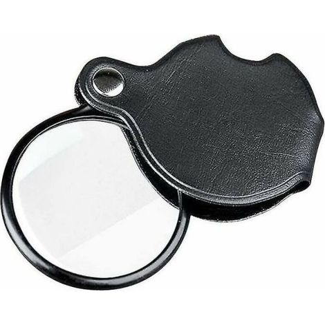 1 Loupe, 20x, lentille en verre optique, étui métallique, pliable, pour bijoux et lecture (1/4)