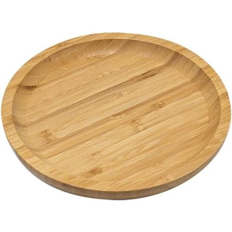 Vassoio rotondo in legno da 15 cm per gioielli, bracciali, collane, portachiavi, piccolo vassoio da bagno e vassoio da portata (1/3)