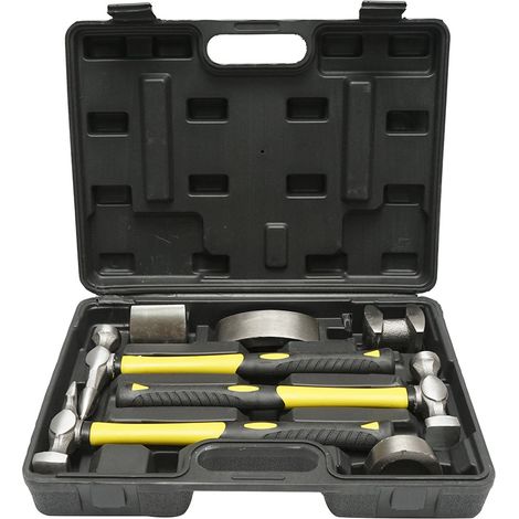 Kit di riparazione carrozzeria da 7 pezzi con martelli e incudini Breckner Germany (1/5)