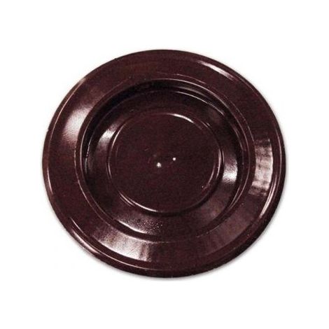 Rosone con Coperchio per Tubi Stufa   12 cm Marrone in lamiera porcellanata